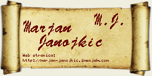 Marjan Janojkić vizit kartica